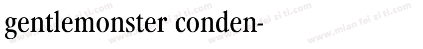 gentlemonster conden字体转换